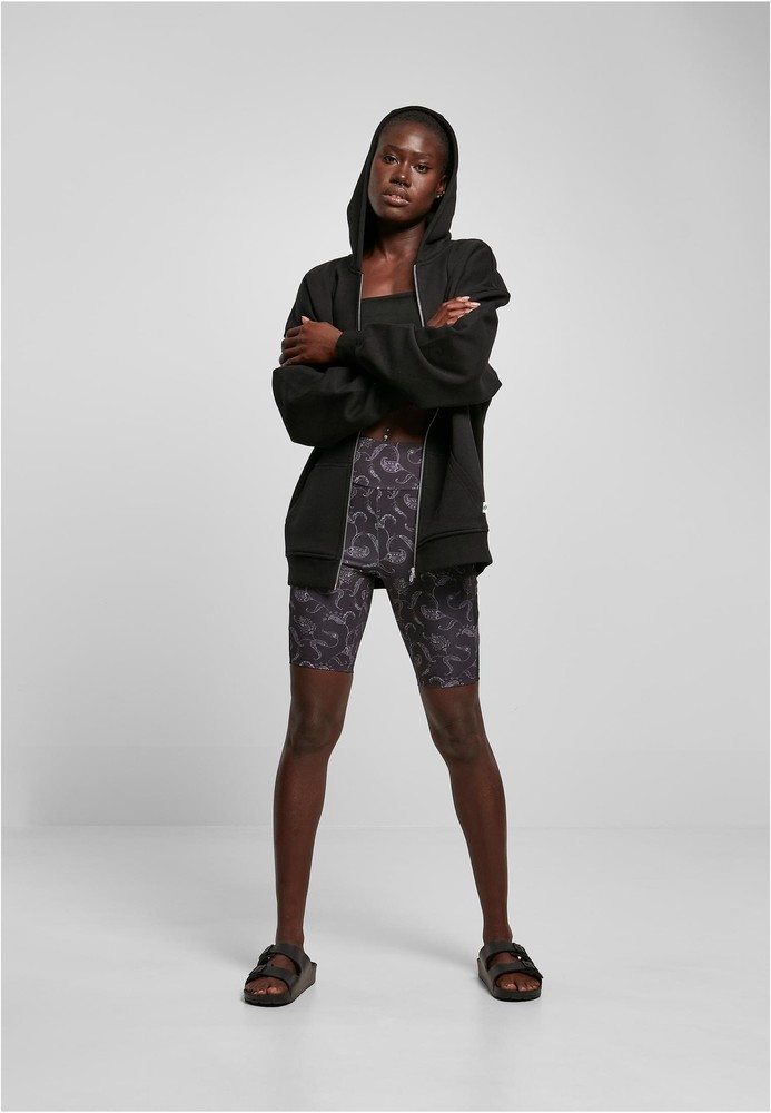 UrbanClassicsDamenSweatshirtLadiesOversizedZipHoodyBlack-3XL