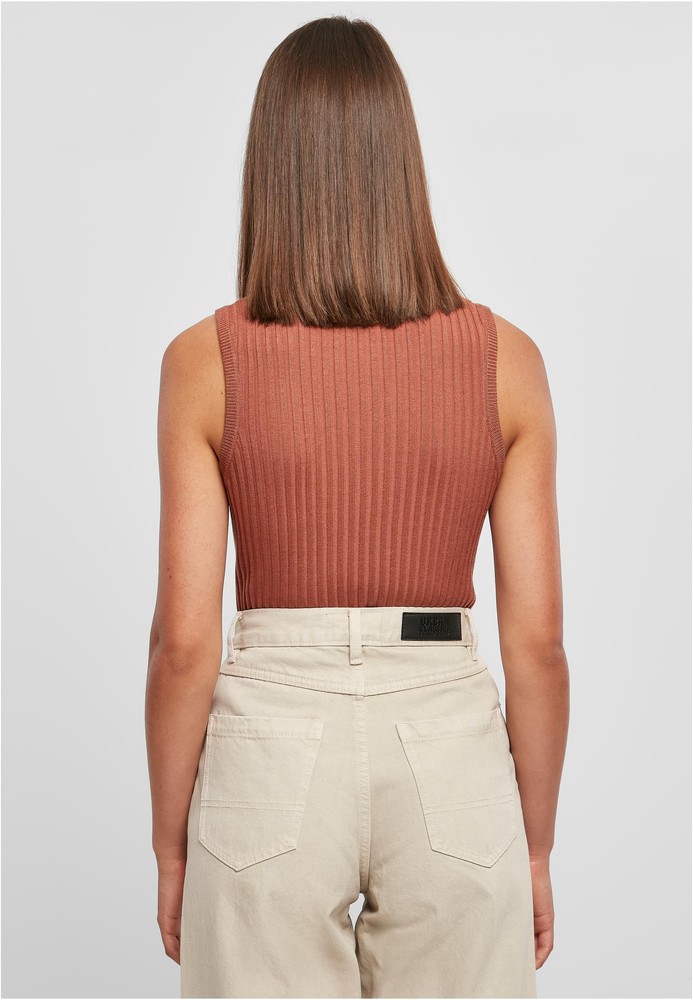 UrbanClassicsDamenLadiesRibKnitSleevlessBodyTerracotta-3XL