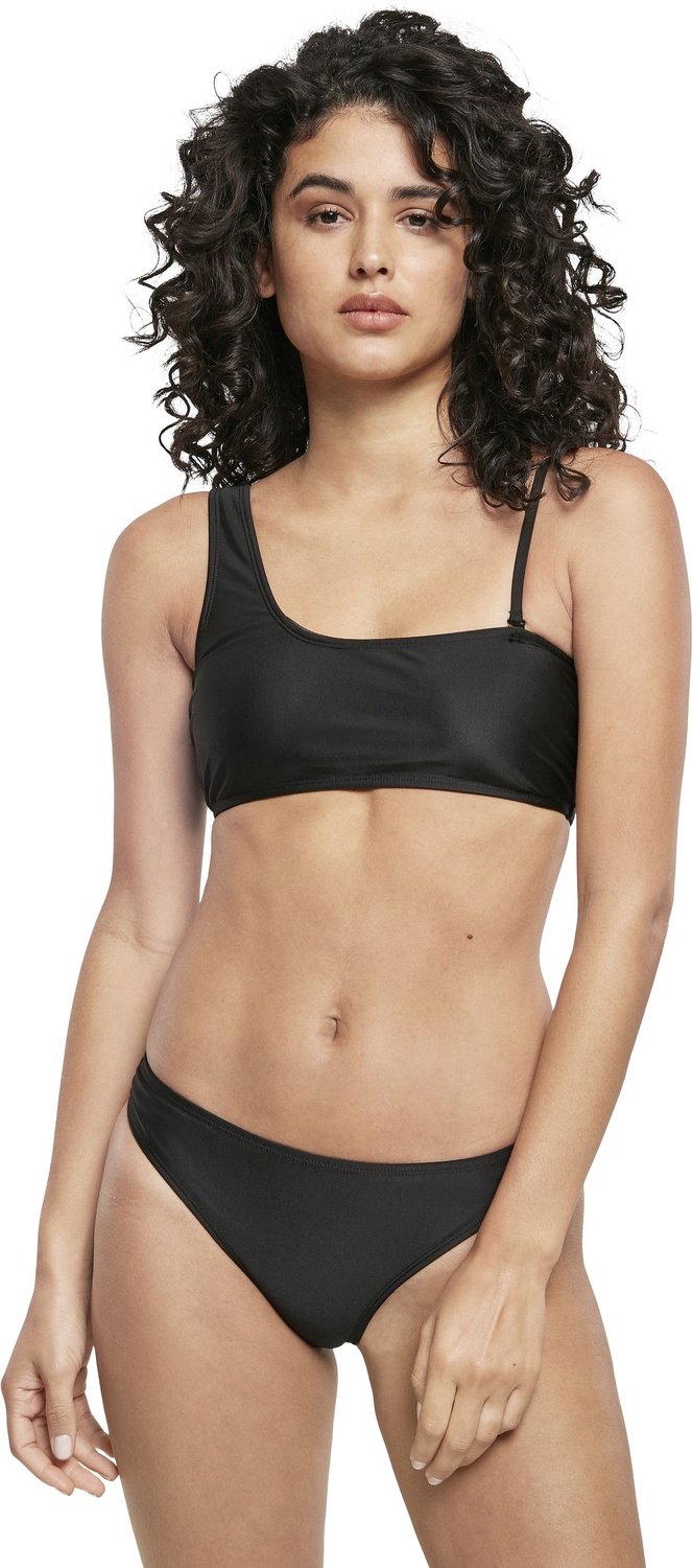 UrbanClassicsDamenLadiesRecycledAsymmetricTankTopBikiniBlack