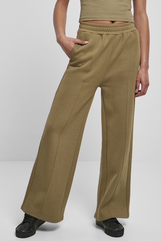 UrbanClassicsDamenTrainingshoseLadiesStraightPinTuckSweatPantsTiniolive-3XL