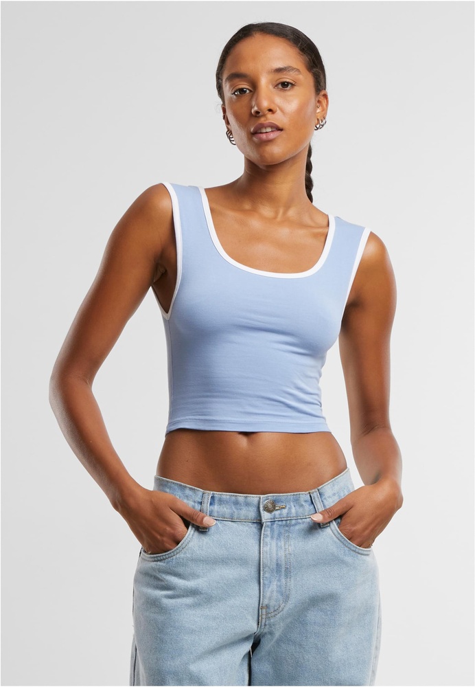 UrbanClassicsDamenLadiesContrastCroppedTopTB7486APowderblueWhite-3XL