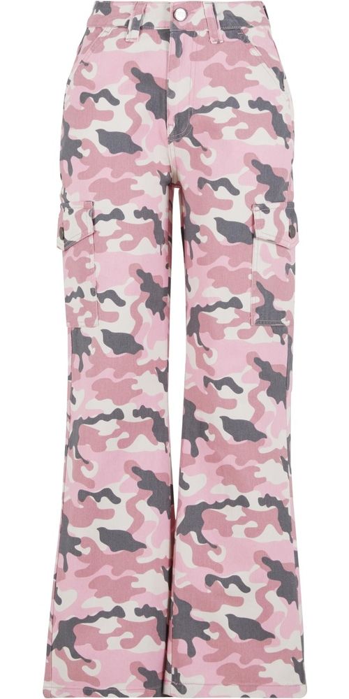 DEFDamenJeanshoseStraightFitJeansDFLJS197PinkCamo-L