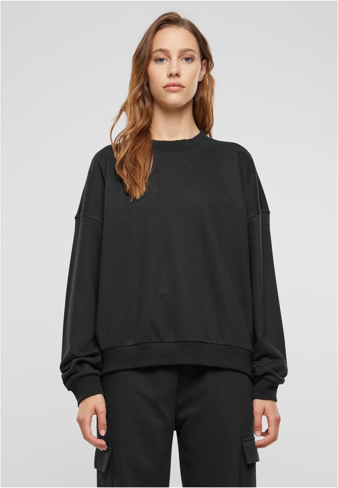 UrbanClassicsDamenPulloverLadiesOversizedLightTerryCrewneckTB6855Black-3XL