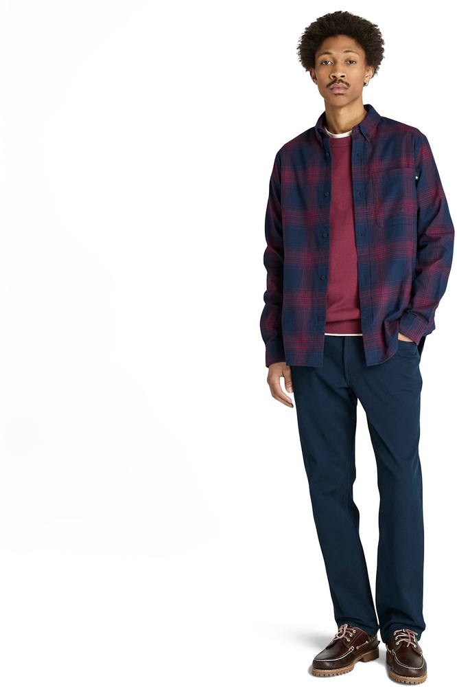 TimberlandPulloverSweatshirtJohnsRiverCottonCrewNeckSweaterTB0A2BSCBurgundy-XXL