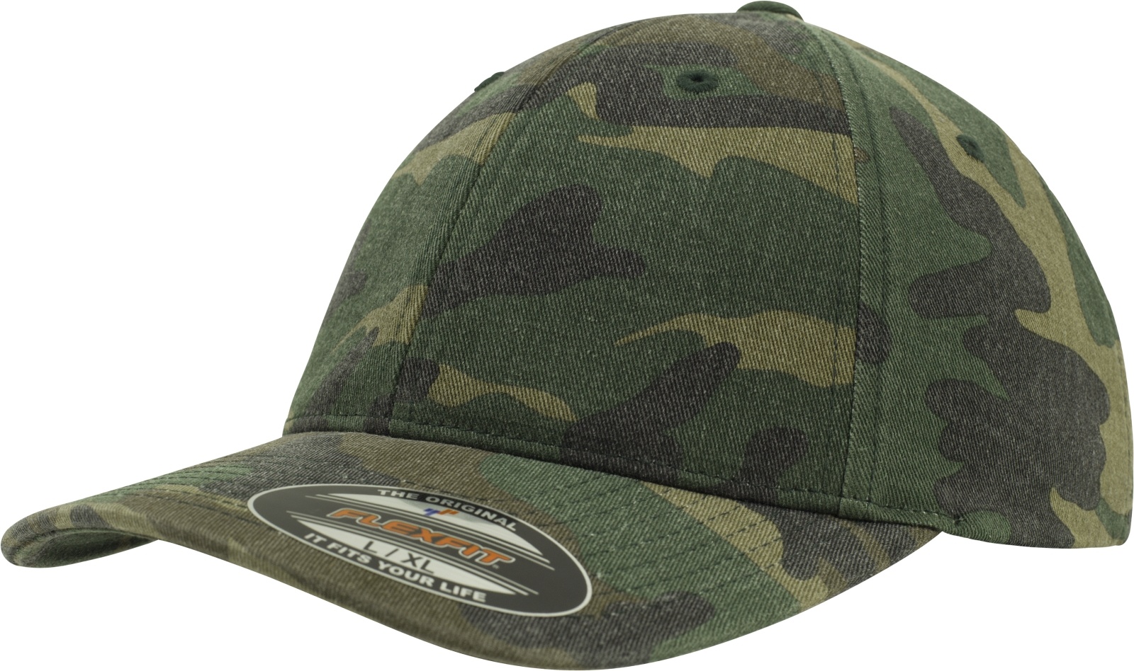YUPOONGIncCapFlexfitGarmentWashedCamoCapinWoodland