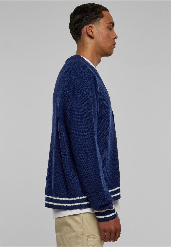 UrbanClassicsStrickjackeSportyBoxyCardiganSpaceblue-3XL