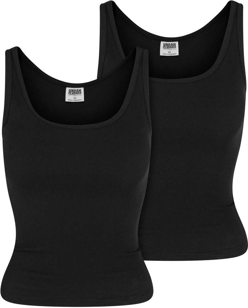 UrbanClassicsDamenLadiesOrganicBasicRibTop2-PackTB6870A