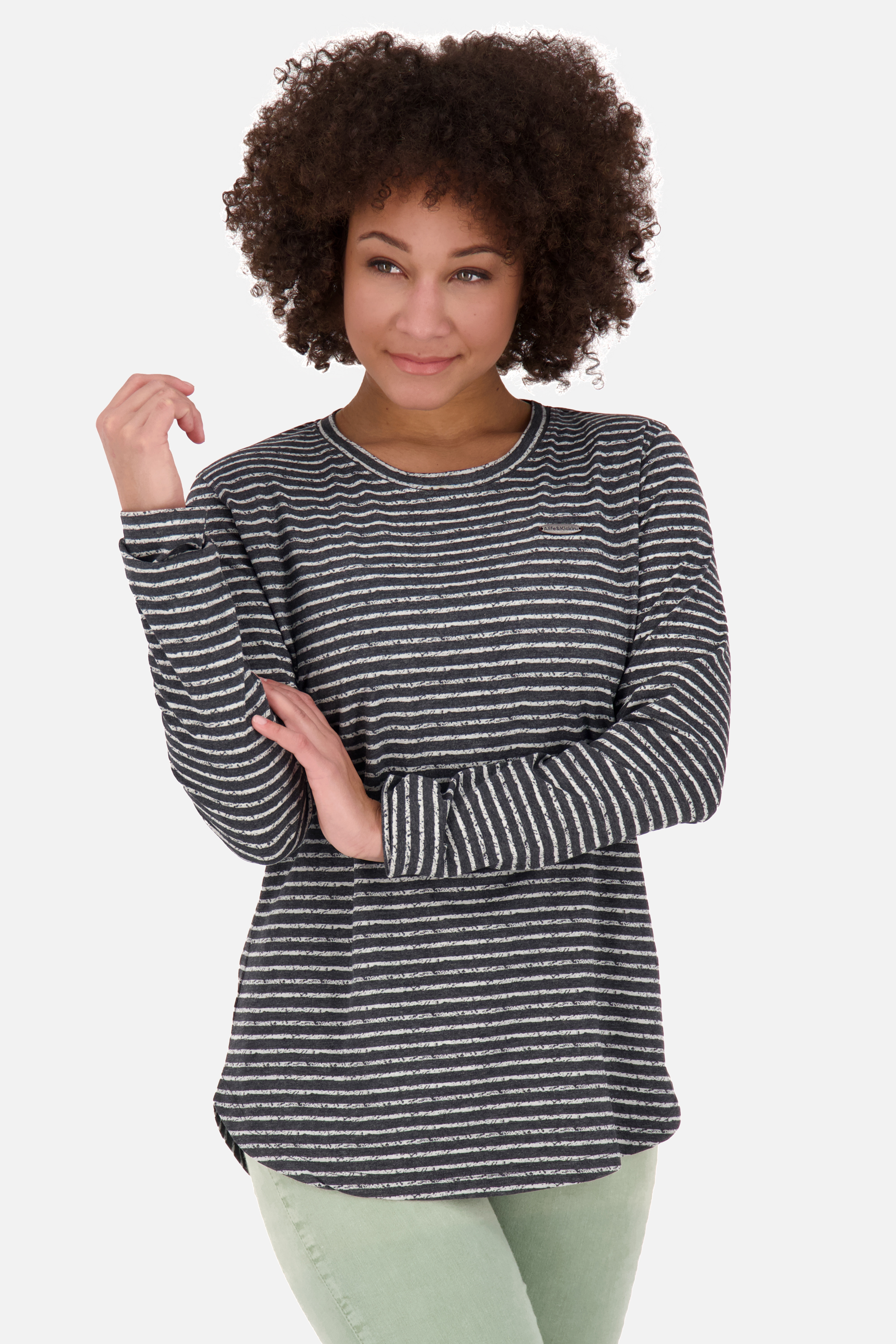 AlifeKickinDamenLongsleeveLeaAKDoublepack80834-2101Moonless-L