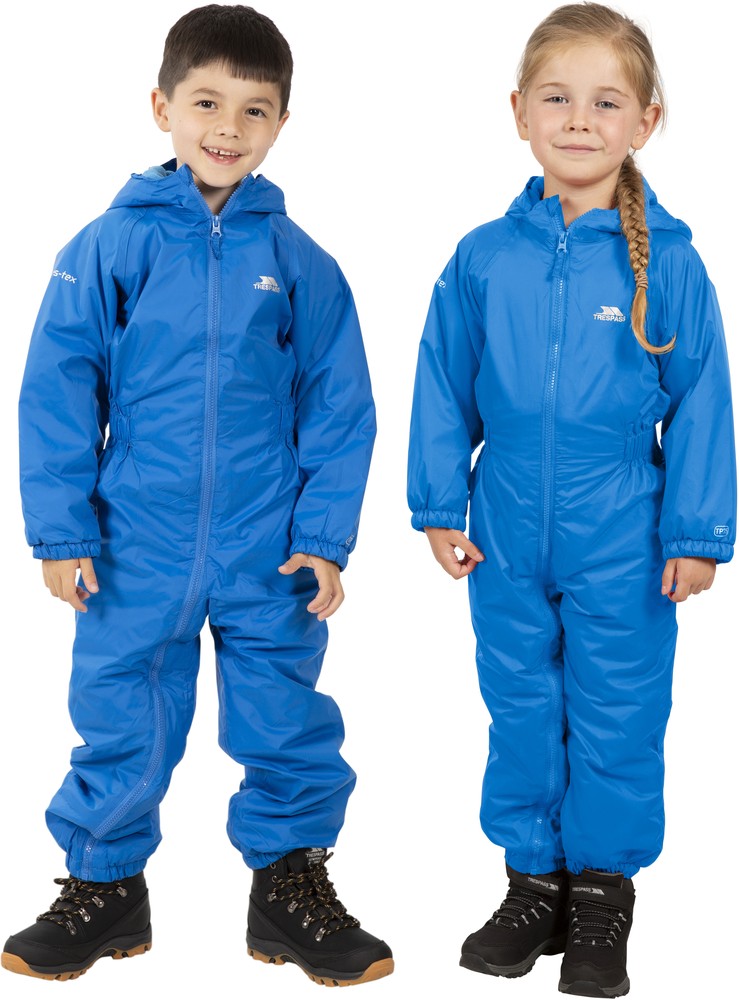 TrespassKinderRegensetDripdrop-ChildsRainSuitCobalt
