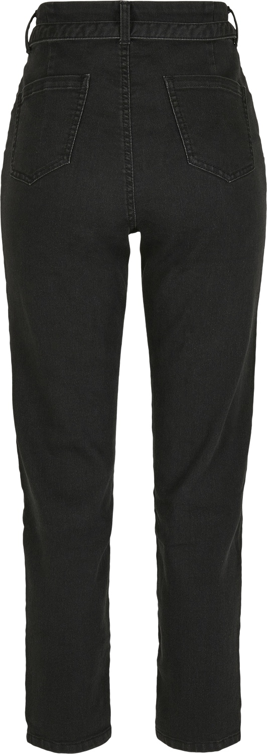 UrbanClassicsDamenHoseLadiesHighWaistKnittedDenimChinoBlack