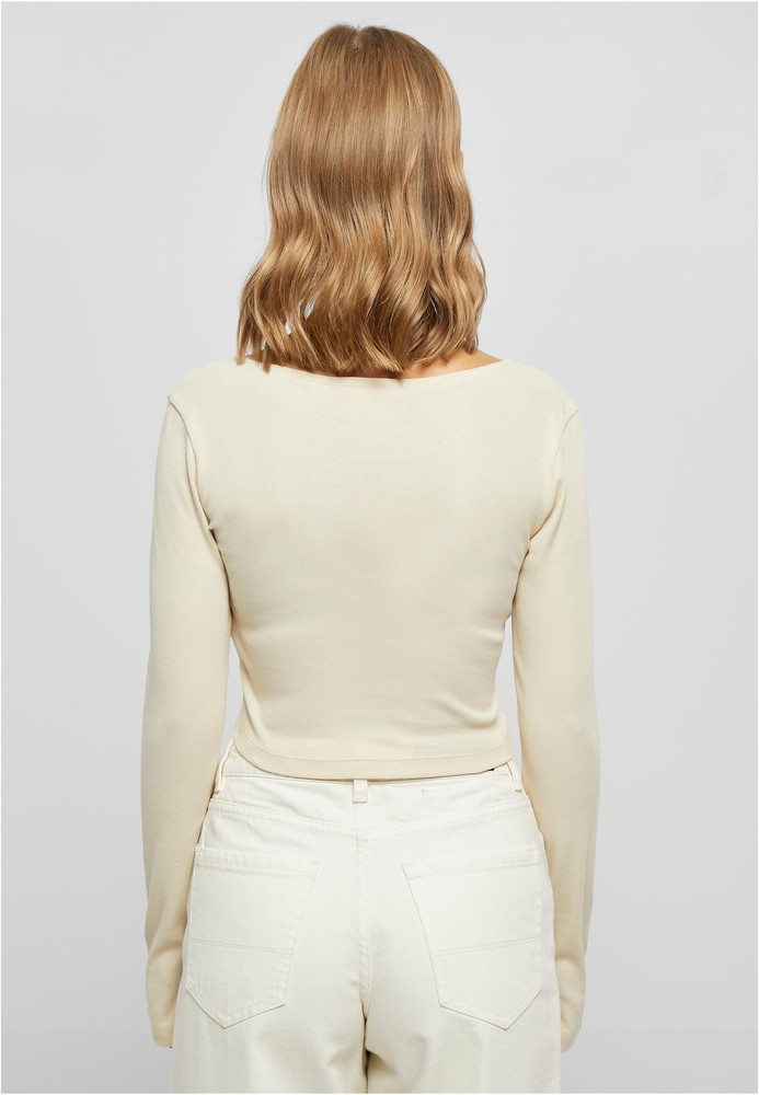 UrbanClassicsDamenLadiesShortRibCorsageLongsleeveSoftseagrass-3XL