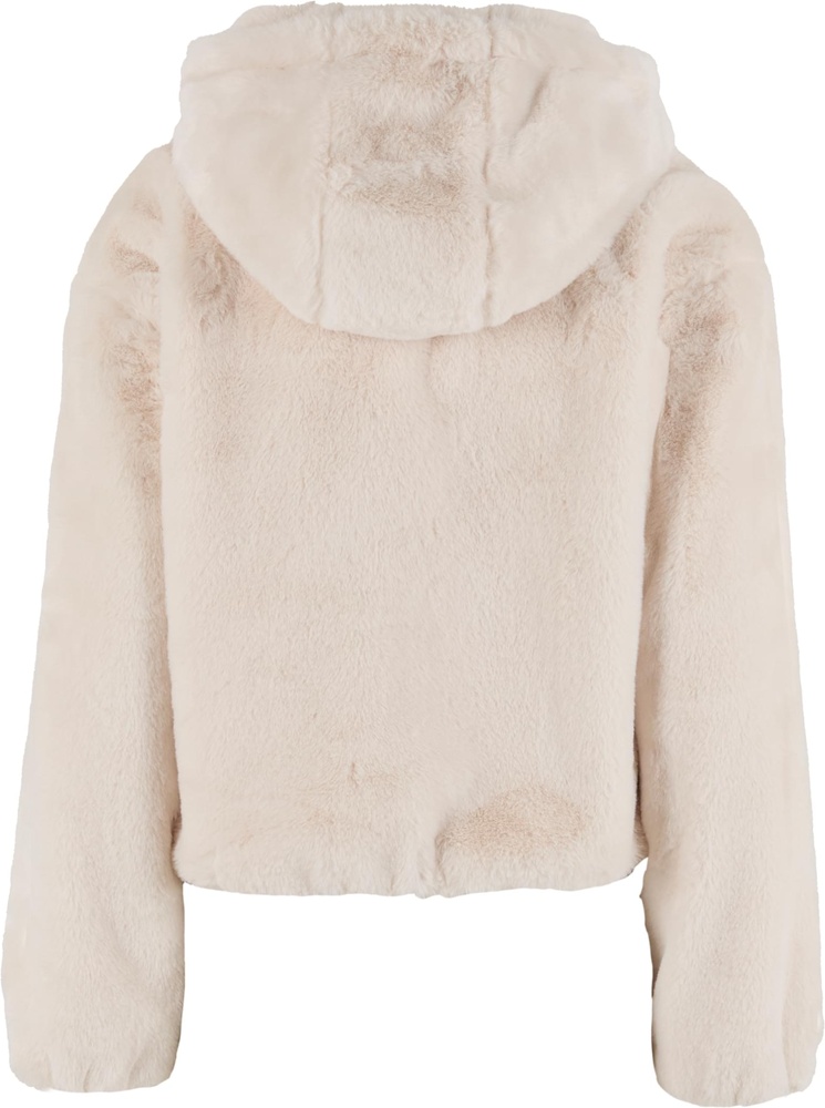 UrbanClassicsDamenLadiesFullZipFauxFurHoodieTB7934Whitesand-L