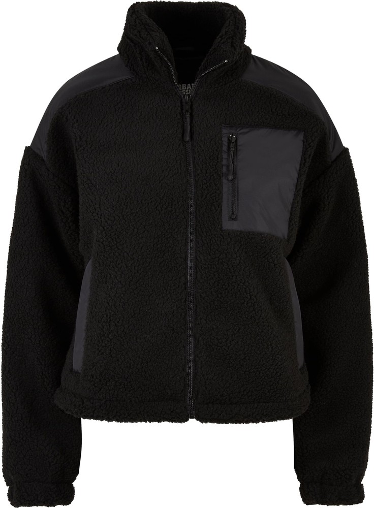 UrbanClassicsDamenLadiesSherpaMixJacketBlack-3XL