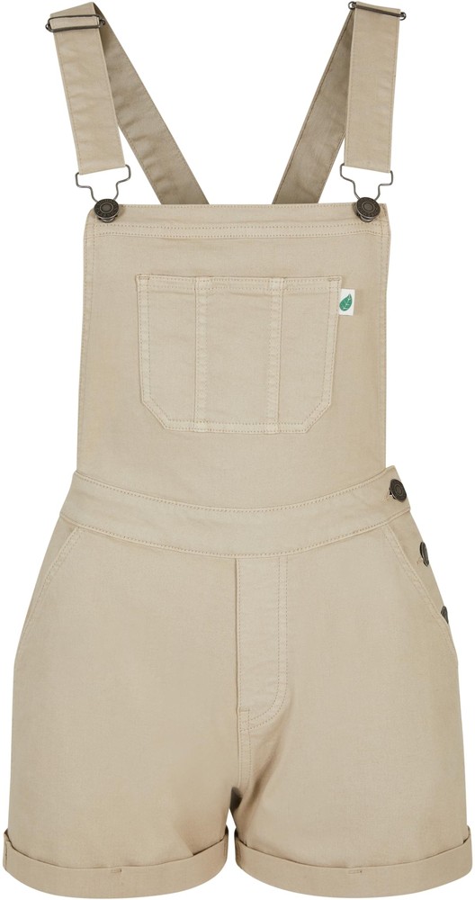 UrbanClassicsDamenLatzhoseLadiesOrganicShortDungareeOffwhiteRaw-3XL
