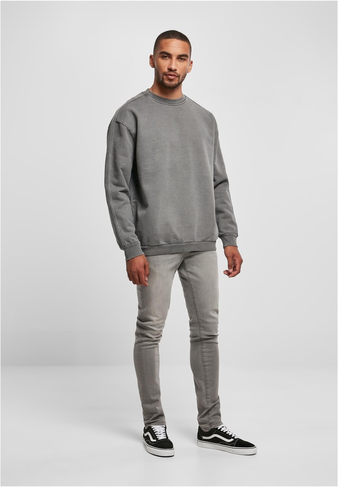 UrbanClassicsSweatshirtHeavyTerryGarmentDyeCrewDarkshadow-3XL