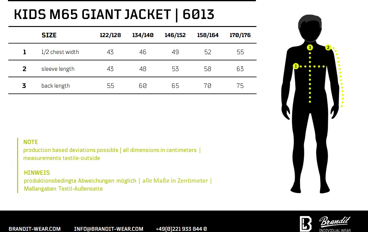 BranditKinderJackeKidsM65GiantJacketOlive