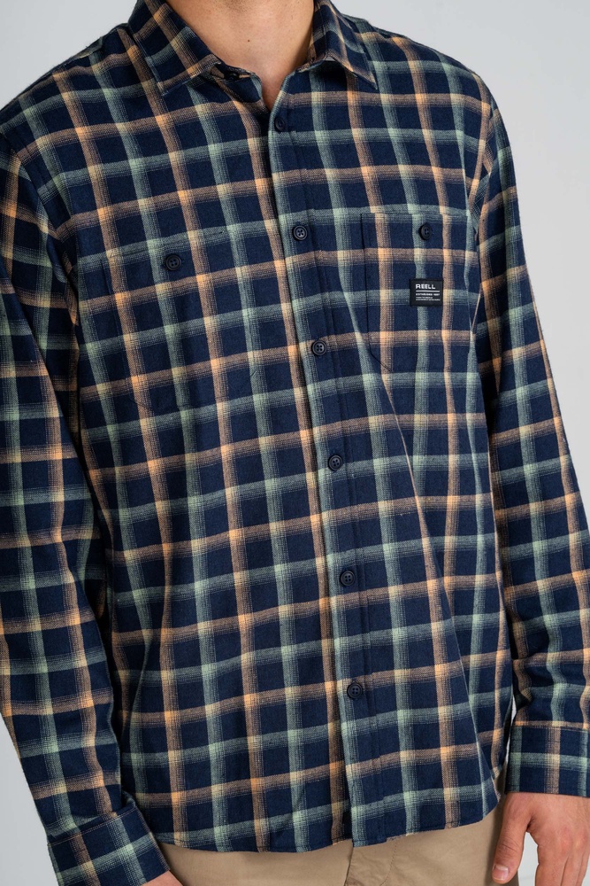 ReellHemdShirtAlvarCheckShirt1302-048-22-150NavyGreenOrange-S