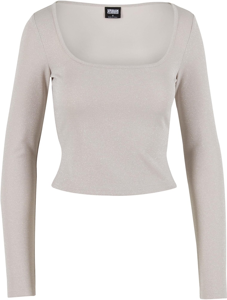 UrbanClassicsDamenLadiesGlitterSquareNeckLongsleeveTB6996