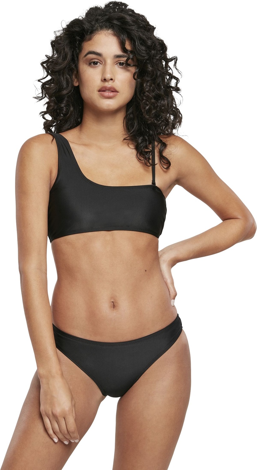 UrbanClassicsDamenLadiesRecycledAsymmetricTankTopBikiniBlack