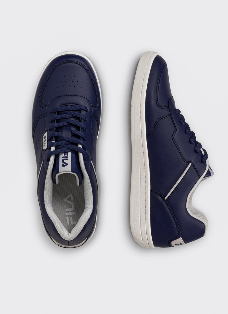 FilaTeensUnisexTennisSneakerCCourtTeensMedievalBlue-GrayViolet-36