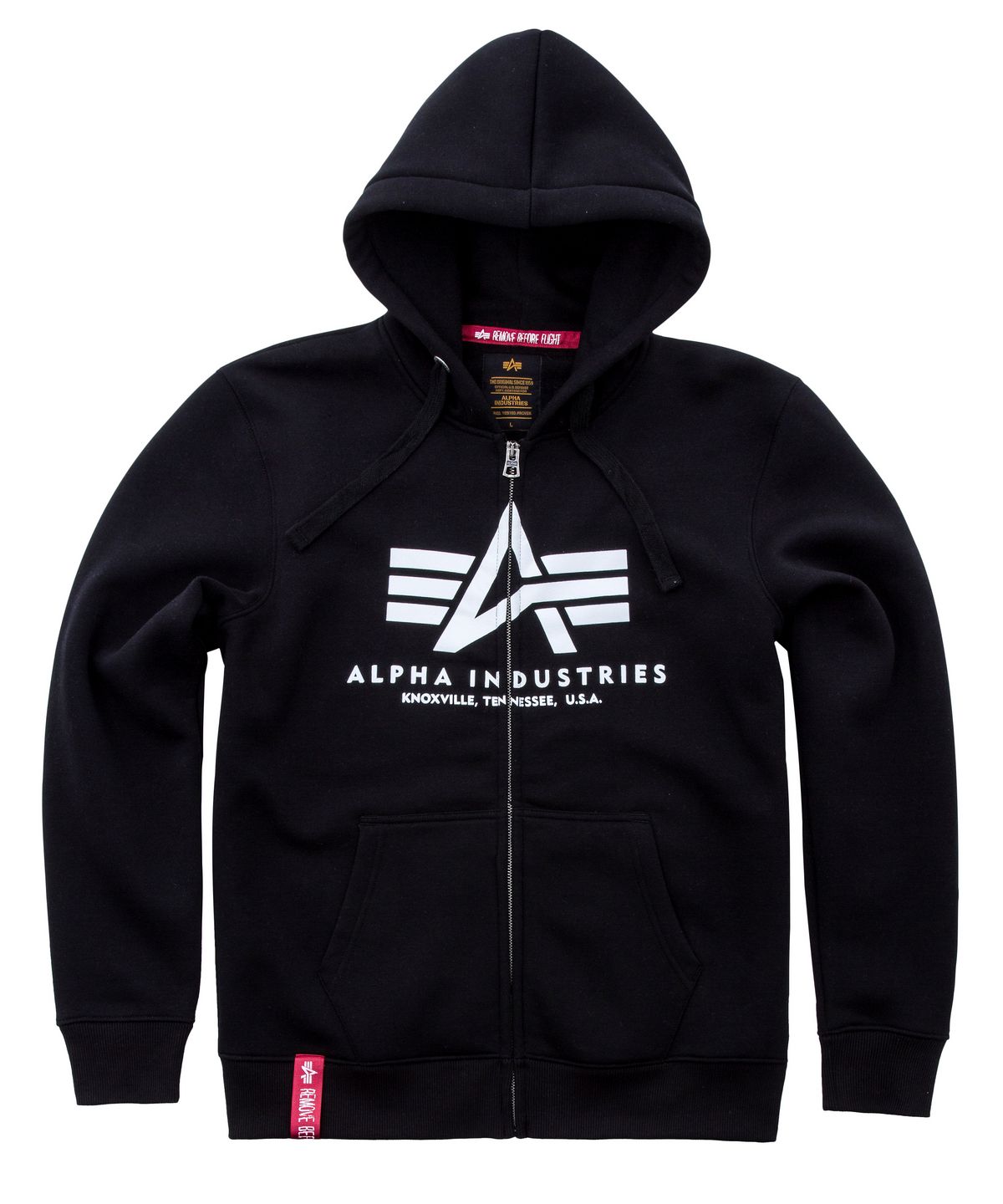 AlphaIndustriesBasicZipHoodieBlack