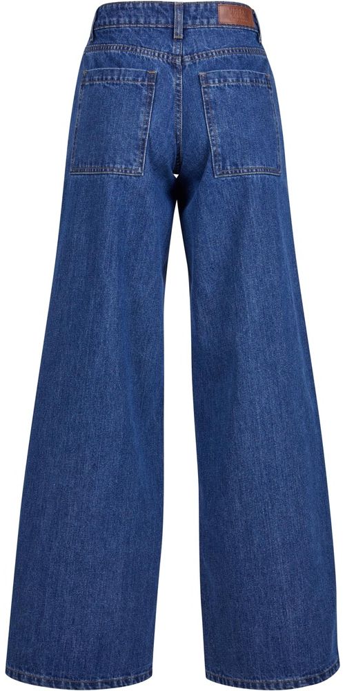 UrbanClassicsDamenLadiesMidWaistWideDenimTB6112MidIndigoWashed-26
