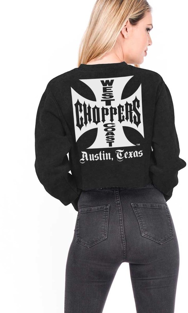 WCCWestCoastChoppersLadyCropSweatOGLogo