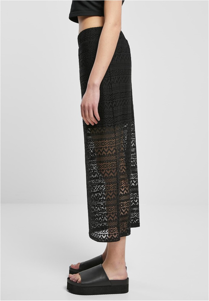 UrbanClassicsDamenLadiesStretchCrochetLaceMidiSkirt