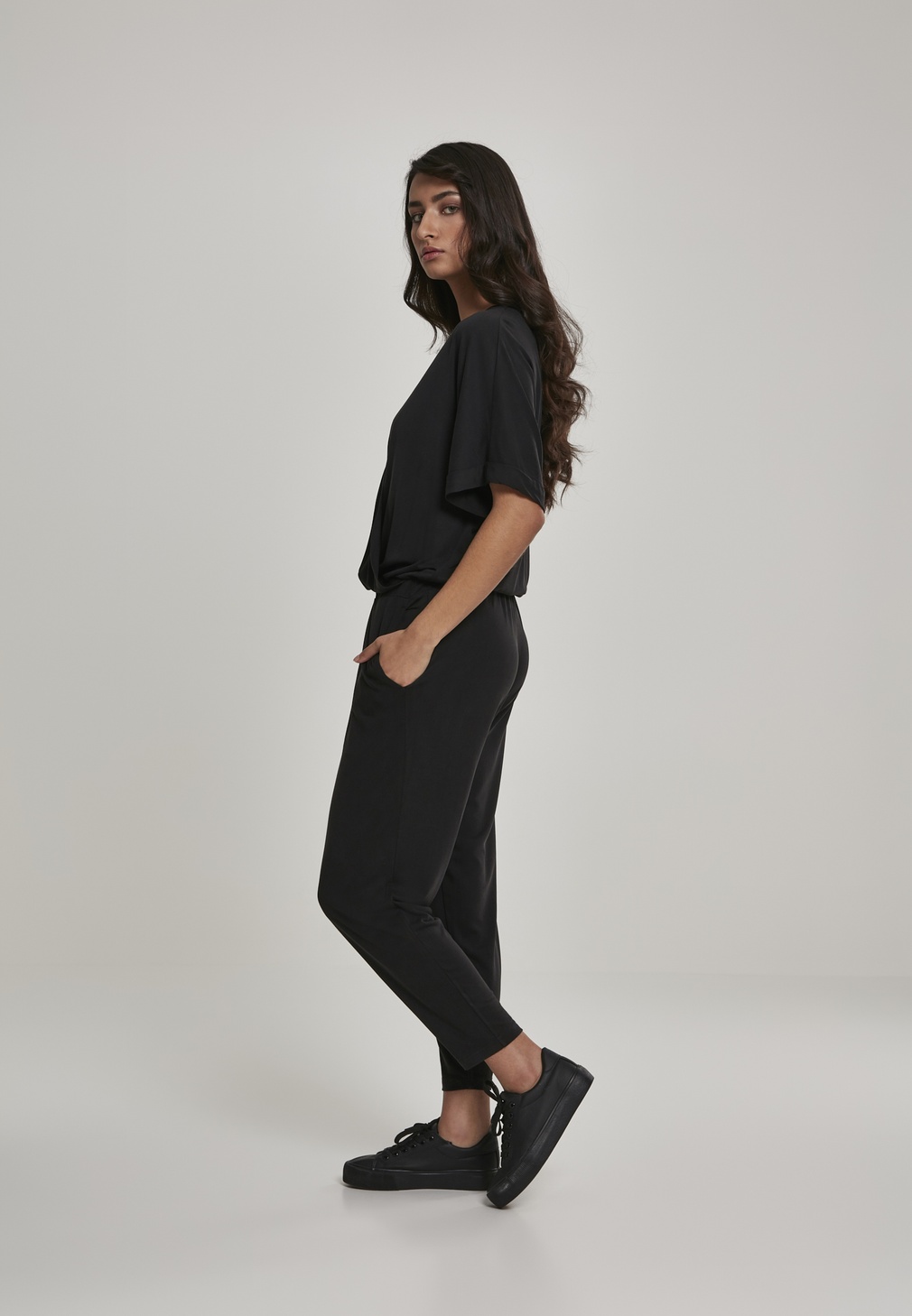 UrbanClassicsDamenJumpsuitLadiesModalJumpsuitBlack-3XL