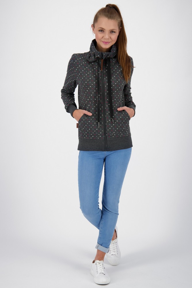 AlifeKickinDamenSweatjackekurzVivianAKB32014-9999Moonless-XS