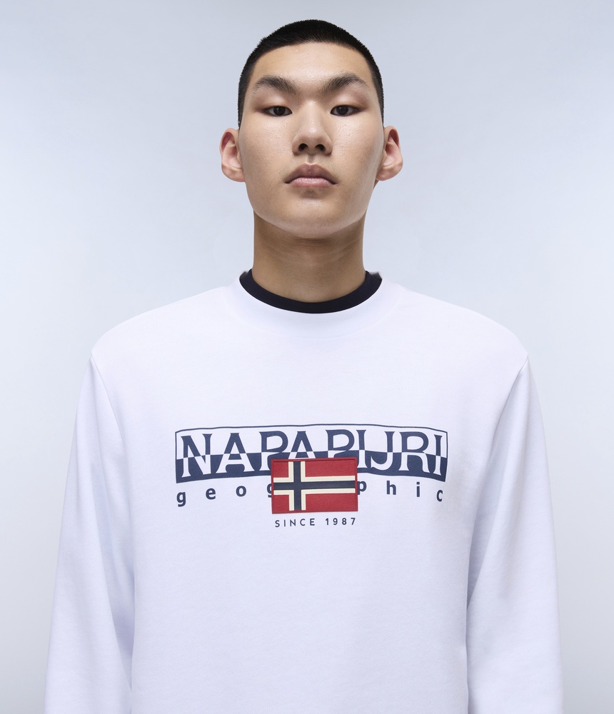 NapapijriSweatshirtB-AylmerCNP0A4HTMBrightWhite-XS
