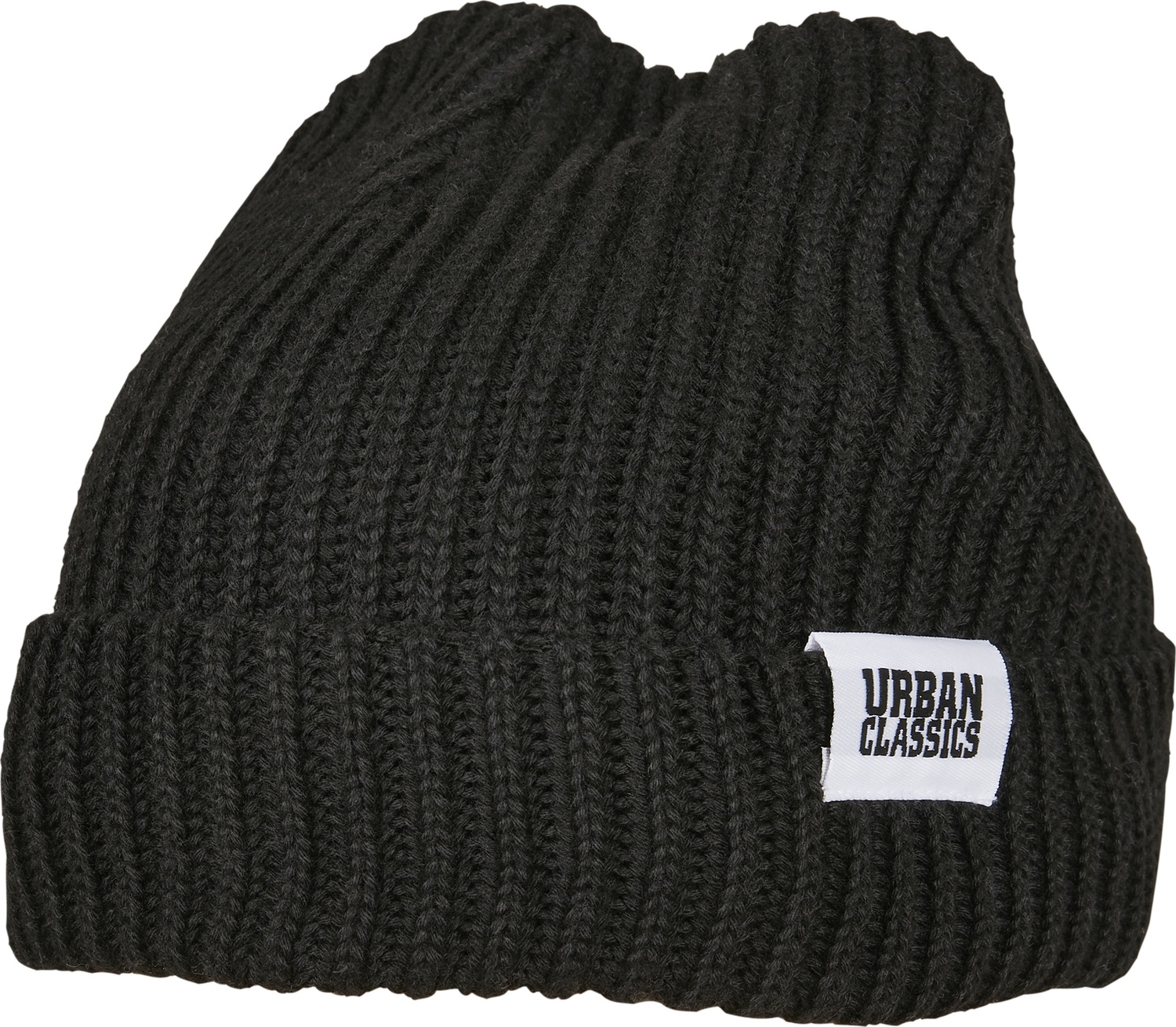 UrbanClassicsBeanieRecycledYarnFishermanBeanieBlack