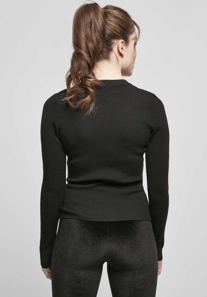 UrbanClassicsDamenSweatshirtLadiesWideNecklineSweaterBlack