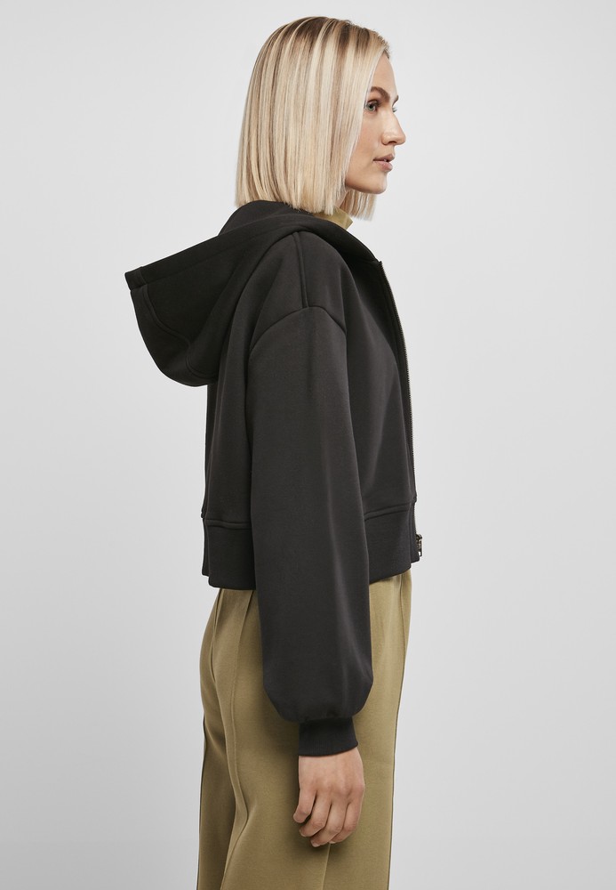 UrbanClassicsDamenLadiesShortOversizedZipJacketBlack-3XL
