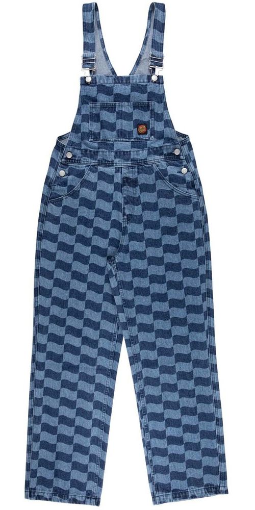 SantaCruzDamenHoseClassicLabelDungareesSCW-P1879BlueWaveCheck-6