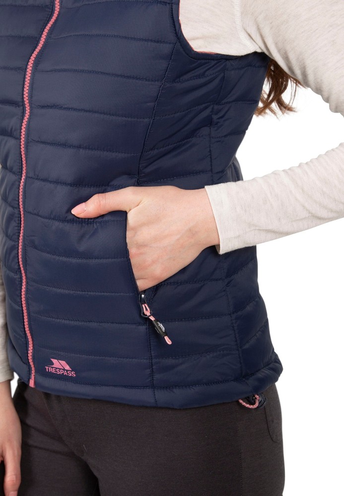 TrespassDamenWesteAretha-FemaleCasualGiletNavyDustyRose-XS