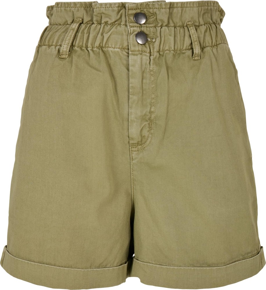 UrbanClassicsDamenLadiesPaperbagShortsKhaki-26