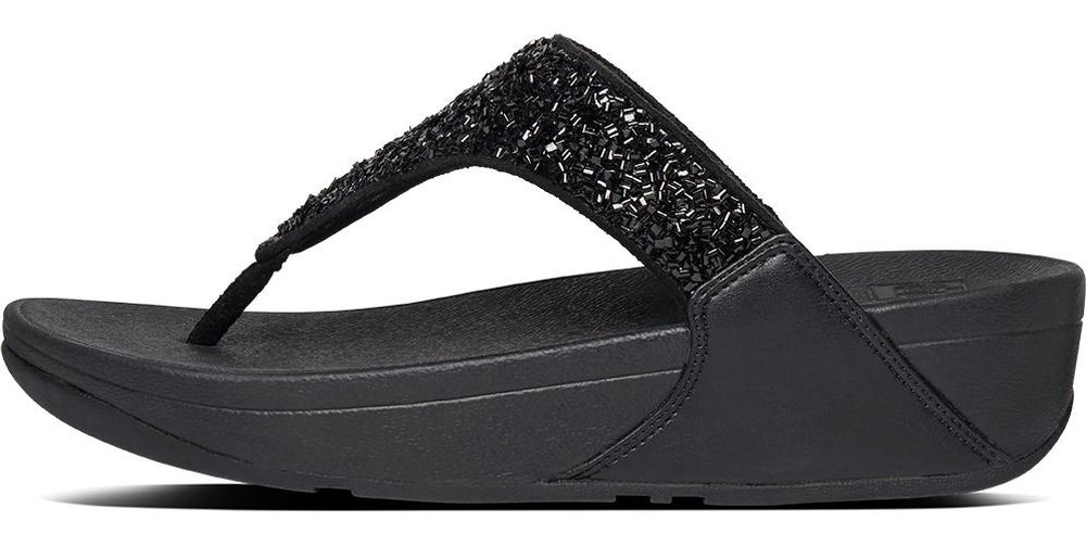 FitFlopDamenFlipFlopsLuluShimmerfoilToe-ThongsCJ2AllBlack-36