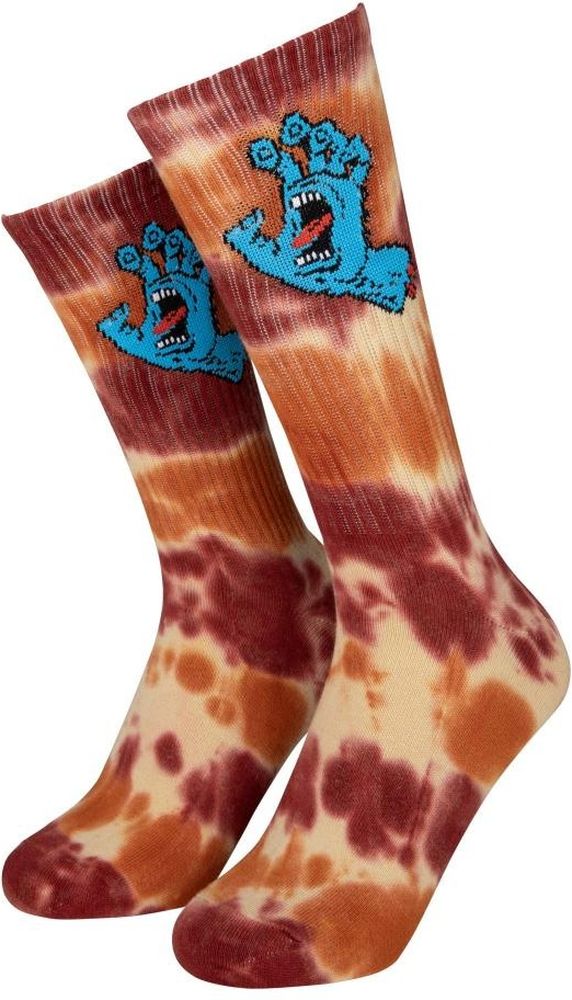SantaCruzSockenScreamingHandTieDyeSockSCM-A1916BlondWoodTieDye