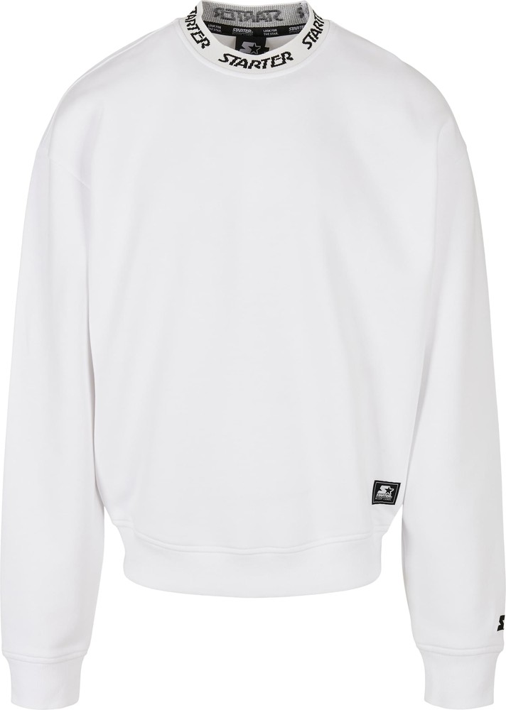 StarterBlackLabelJaquardRibCrewneckWhite-L