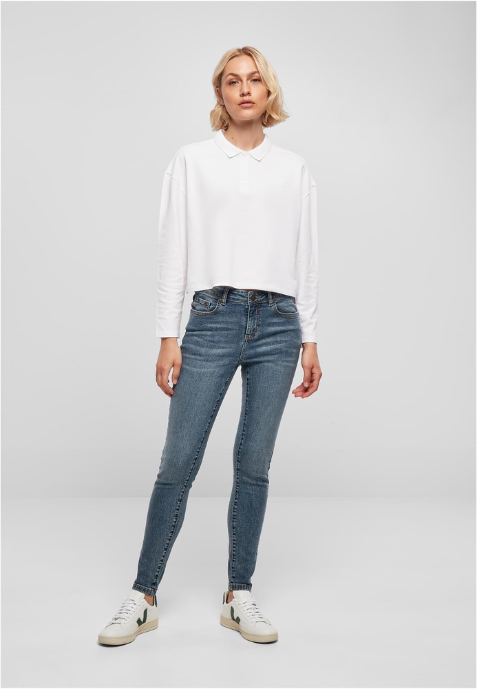 UrbanClassicsDamenLadiesShortOversizedPoloLongsleeveTB5418