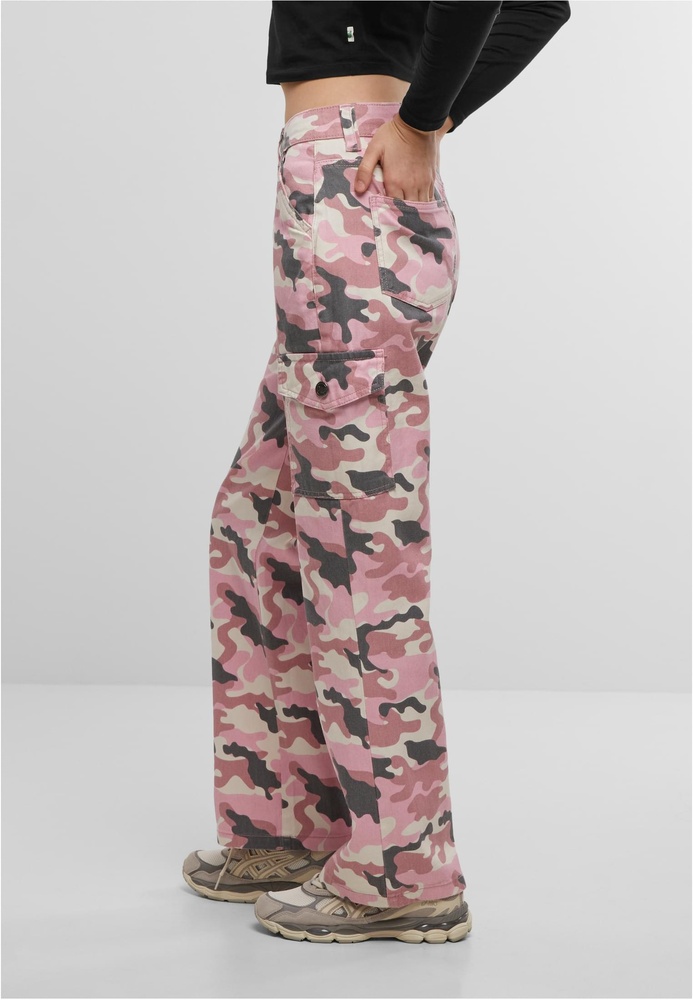 DEFDamenJeanshoseStraightFitJeansDFLJS197PinkCamo-L