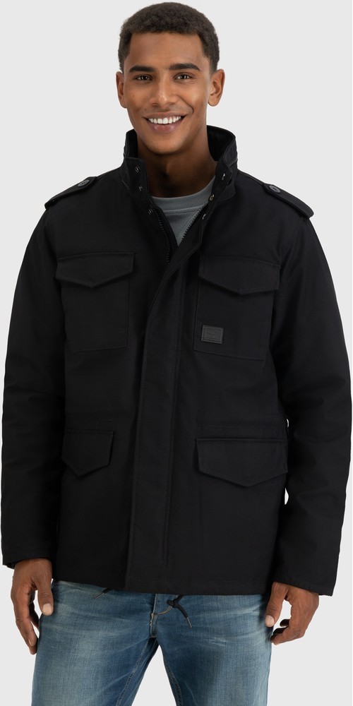 VintageIndustriesbergangsjackeBrentParkaBlack