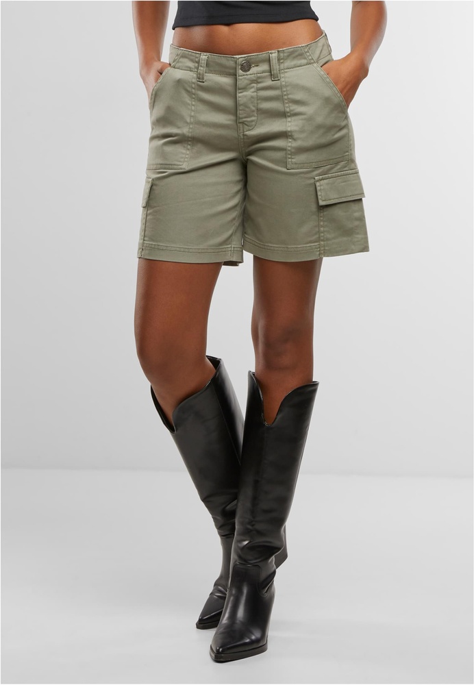 UrbanClassicsDamenLadiesCottonCargoShortsTB7527Paleolive-26