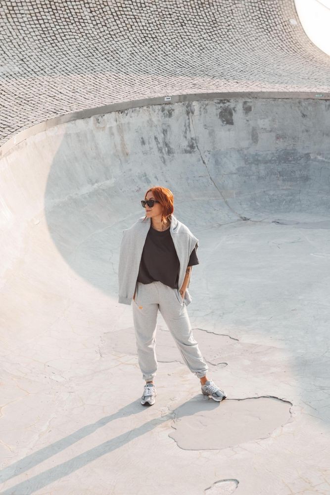 TrendsplantHoseOrganicEssentialSweatpantsHeatherGreyGrey-S