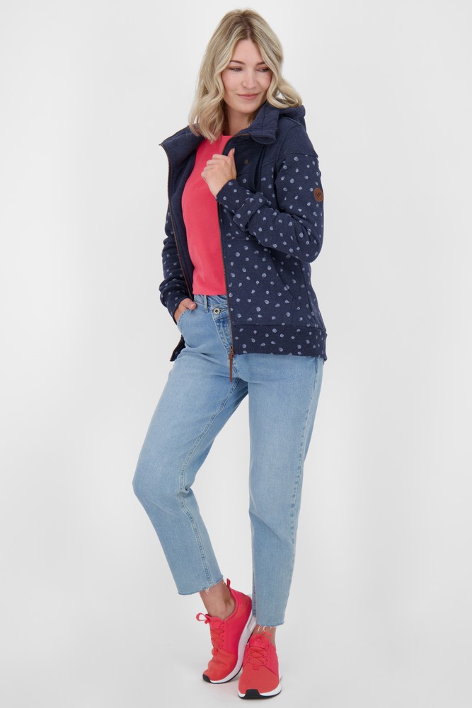 AlifeKickinDamenPalinaAKBSweatjacketMarineMelange-2XL