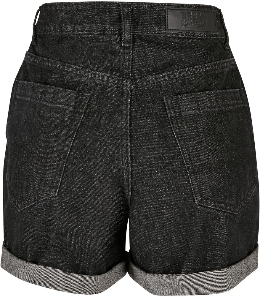 UrbanClassicsDamenLadiesHighWaistBoyfriendShortsBlackWashed-26