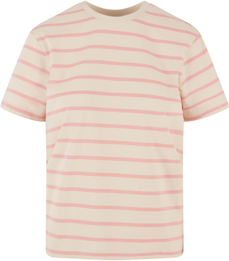 UrbanClassicsDamenT-ShirtLadiesStripedBoxyTeeTB6059LemonadepinkWhitesand-3XL