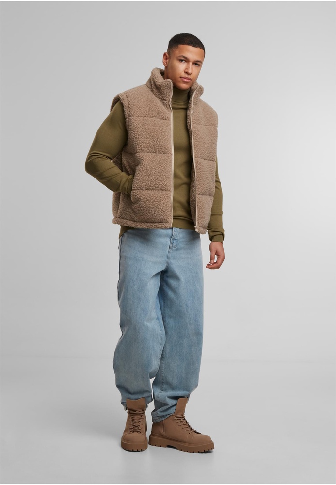 UrbanClassicsVestBasicTeddyPufferTB7939Darktaupe-3XL