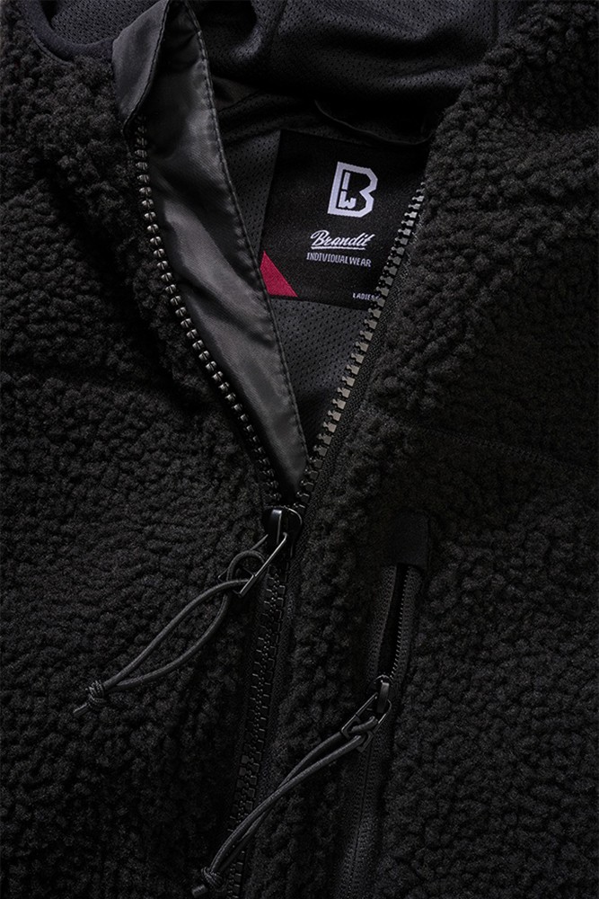 BranditWomenJackeLadiesTeddyfleecejackethoodBlack-XS
